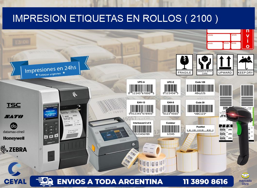 impresion etiquetas en rollos ( 2100 )