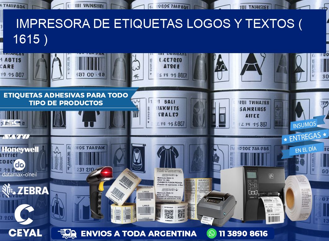 impresora de etiquetas logos y textos ( 1615 )