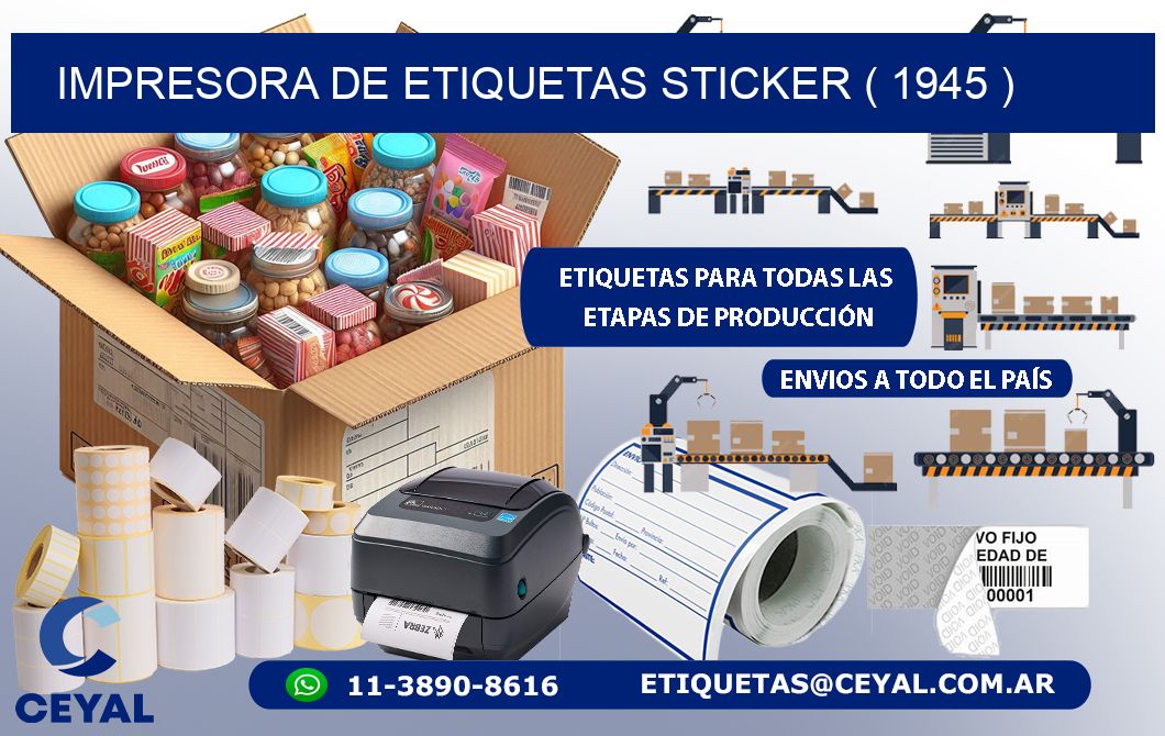 impresora de etiquetas sticker ( 1945 )