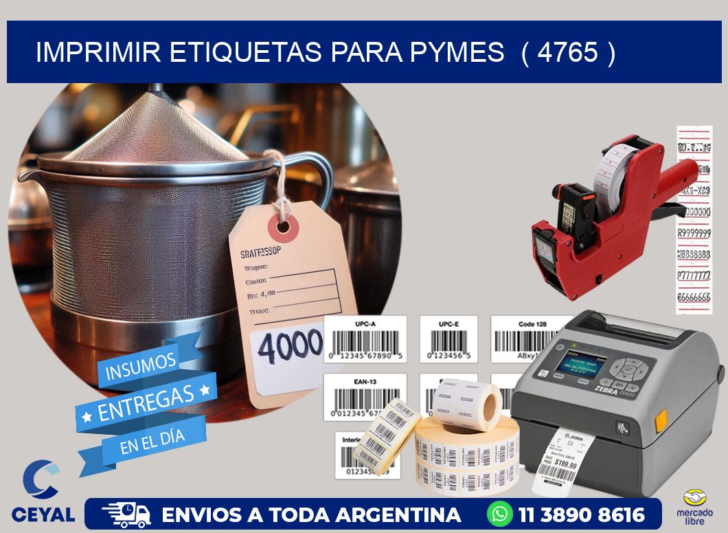 imprimir etiquetas para pymes ( 4765 )