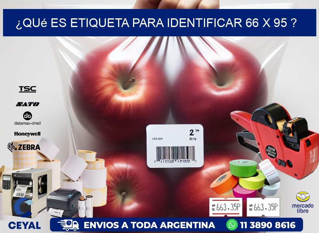 ¿Qué es etiqueta para identificar 66 x 95 ?