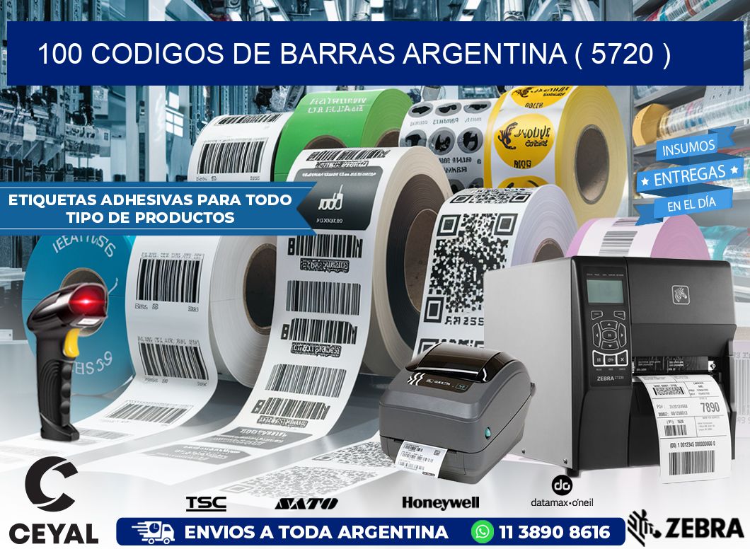 100 codigos de barras argentina ( 5720 )