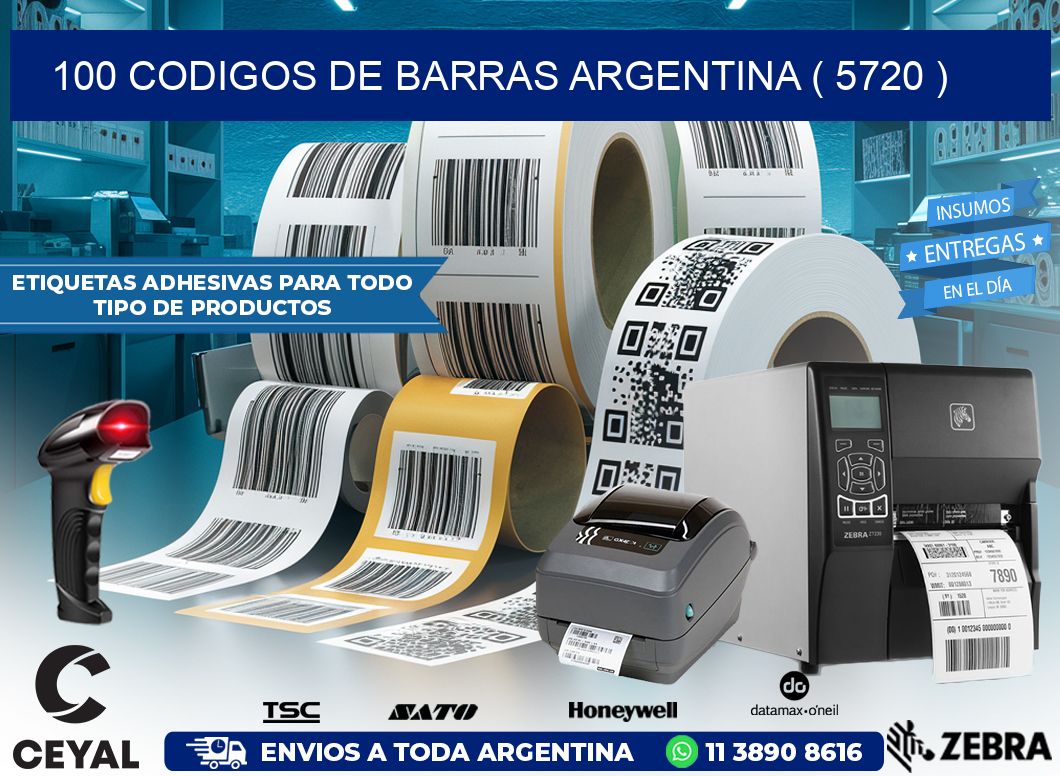 100 codigos de barras argentina ( 5720 )