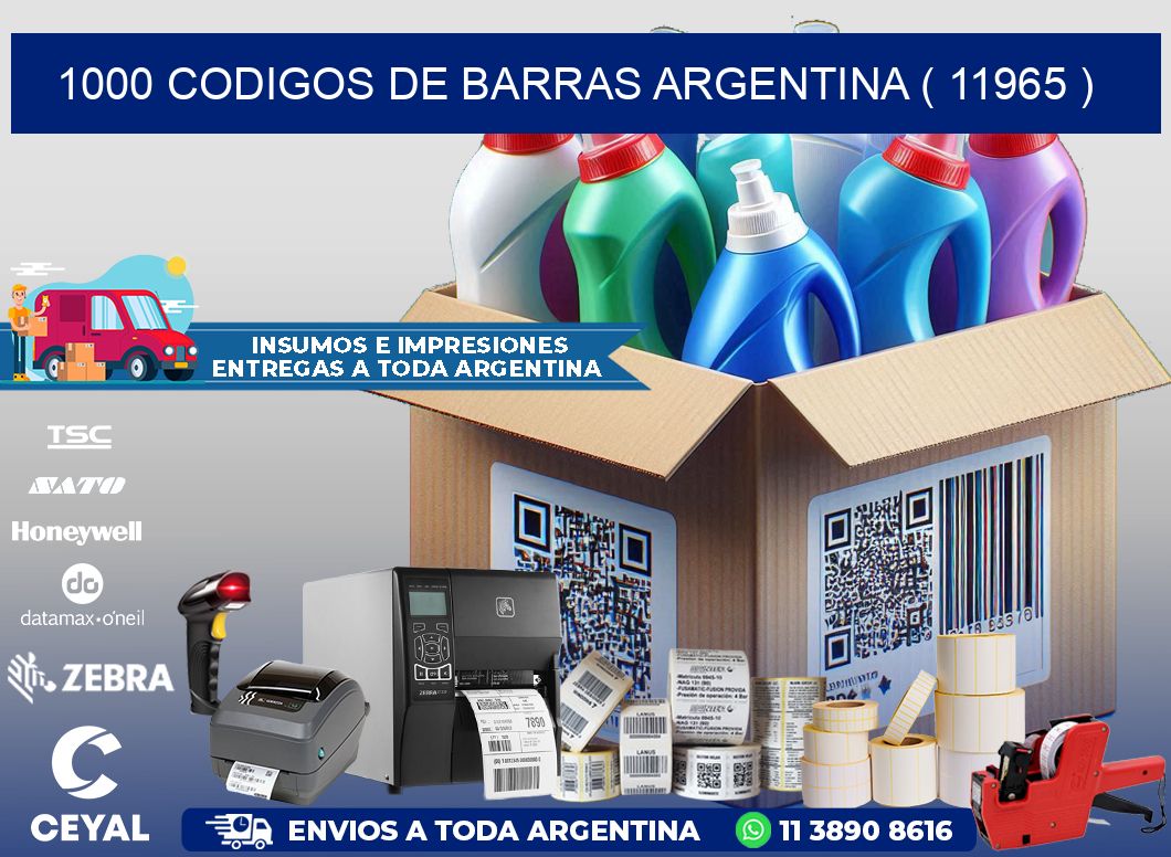 1000 codigos de barras argentina ( 11965 )