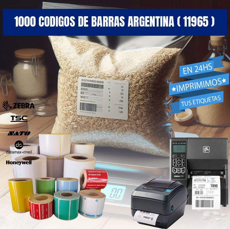 1000 codigos de barras argentina ( 11965 )