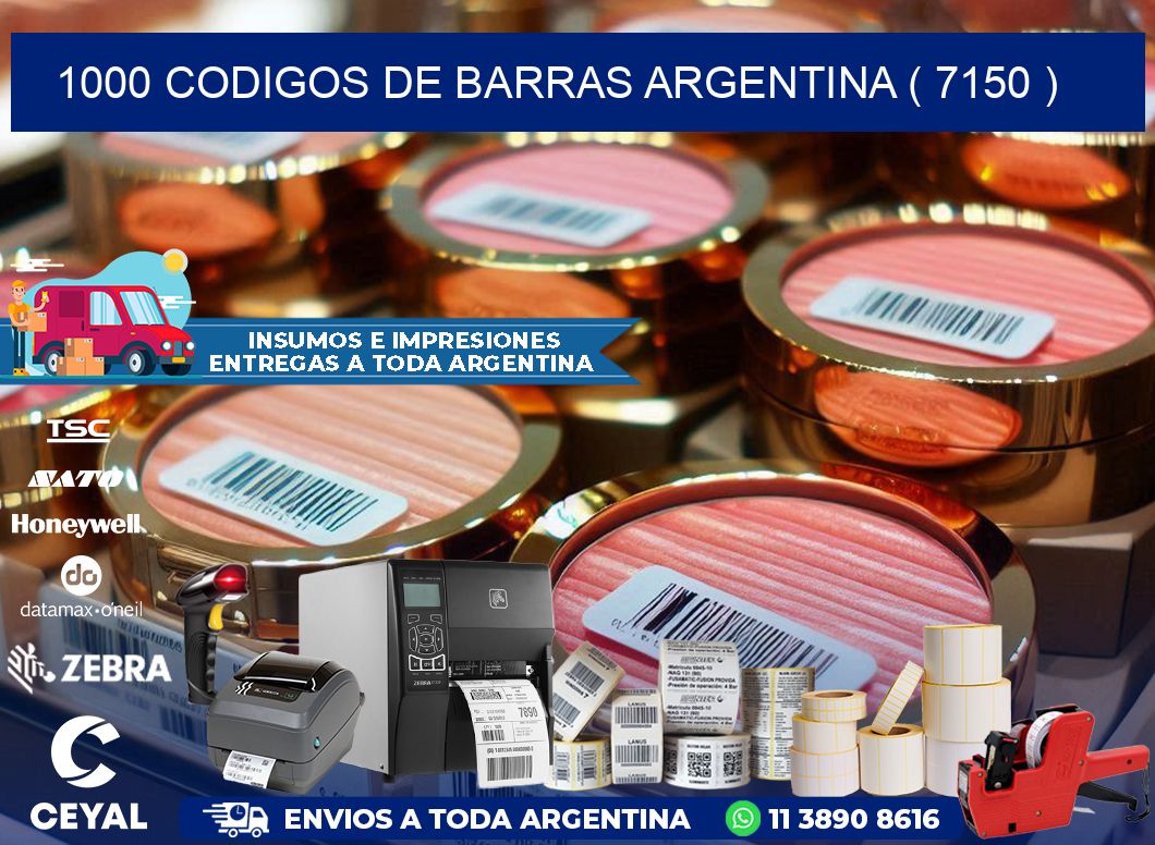 1000 codigos de barras argentina ( 7150 )