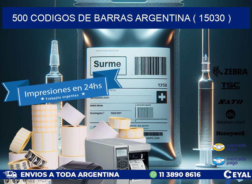 500 codigos de barras argentina ( 15030 )