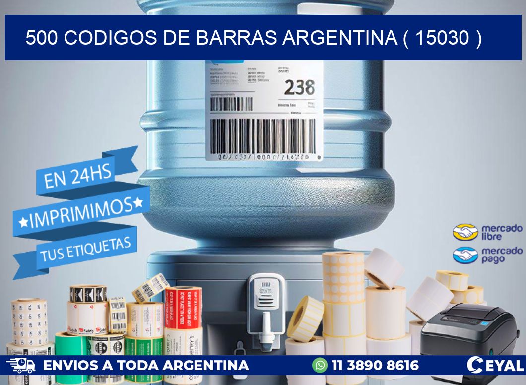 500 codigos de barras argentina ( 15030 )