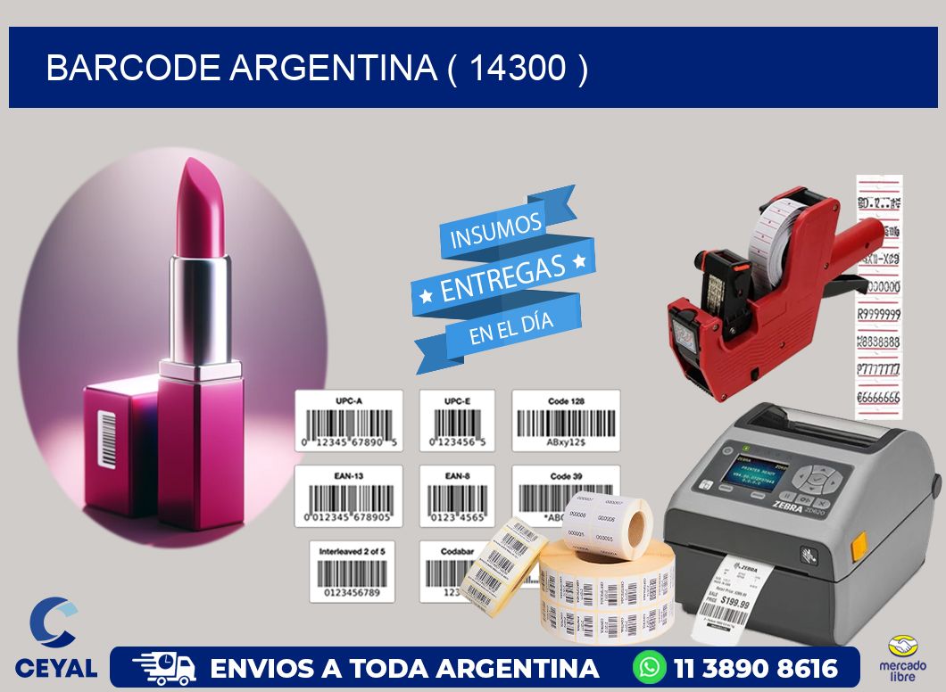 BARCODE ARGENTINA ( 14300 )