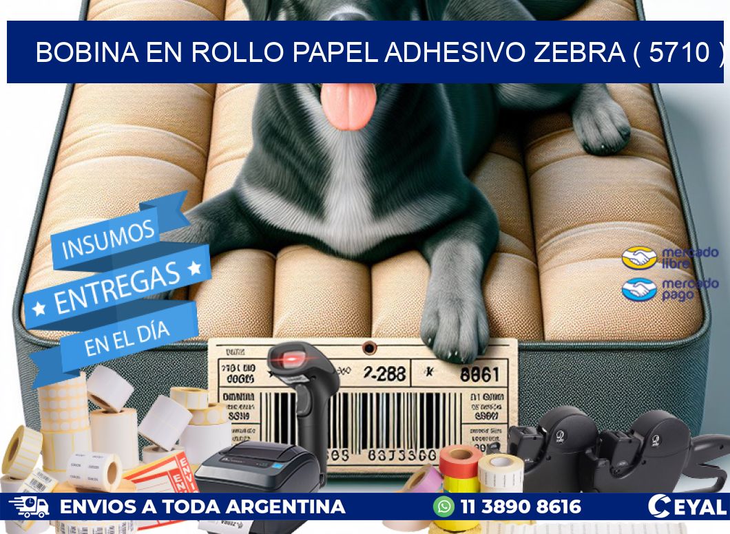 BOBINA EN ROLLO PAPEL ADHESIVO ZEBRA ( 5710 )