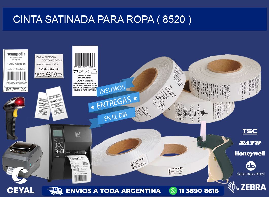 CINTA SATINADA PARA ROPA ( 8520 )