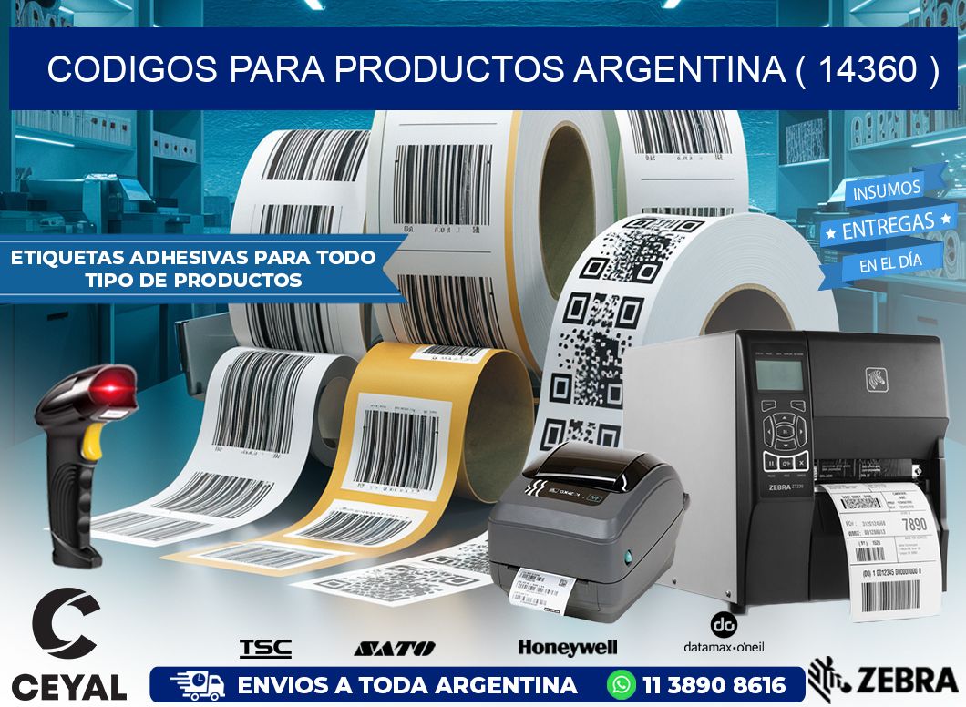 CODIGOS PARA PRODUCTOS ARGENTINA ( 14360 )