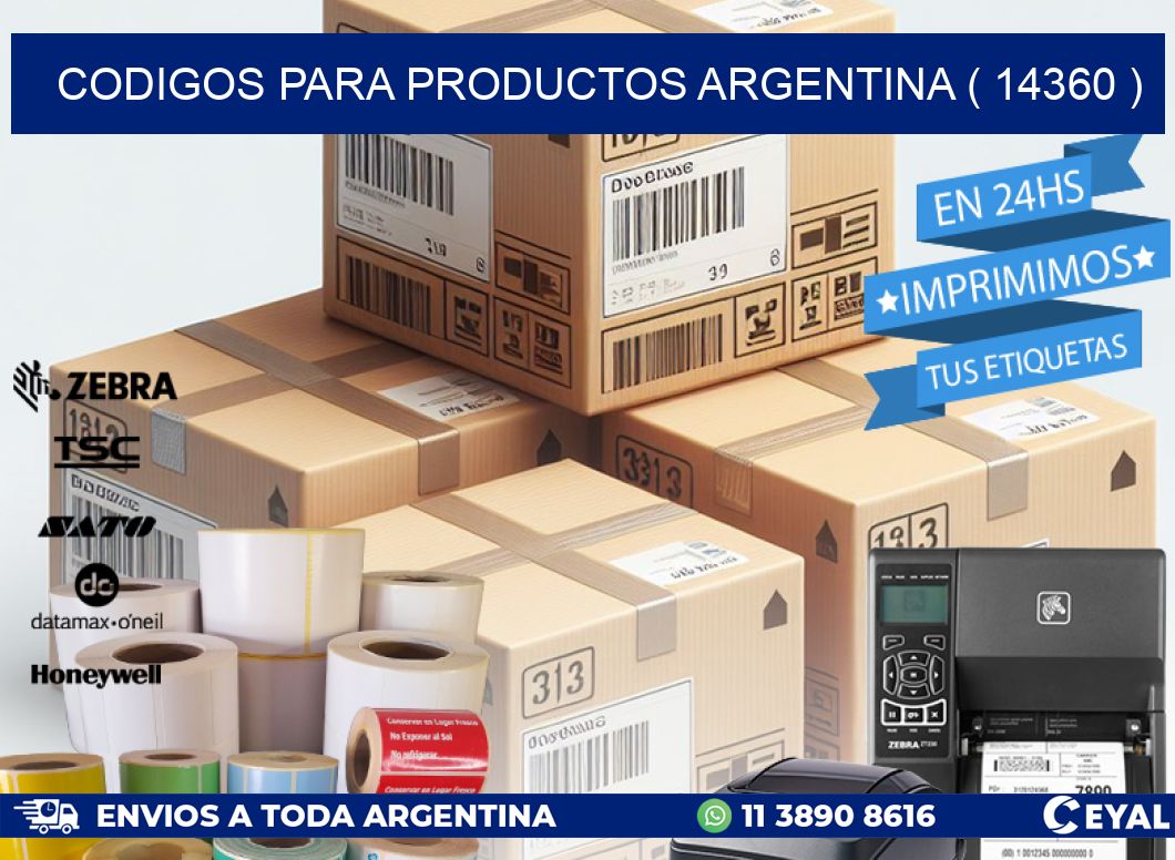 CODIGOS PARA PRODUCTOS ARGENTINA ( 14360 )