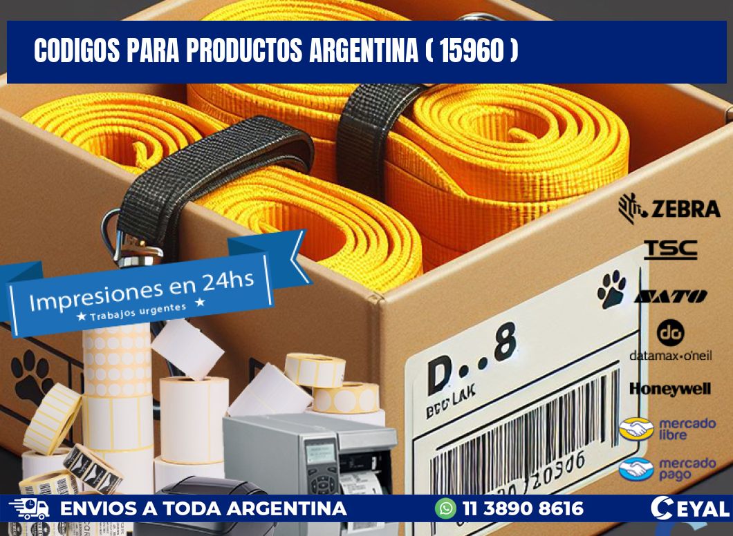 CODIGOS PARA PRODUCTOS ARGENTINA ( 15960 )