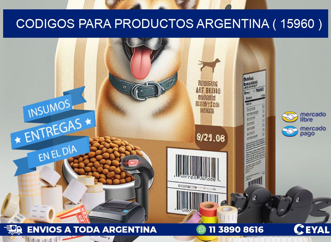 CODIGOS PARA PRODUCTOS ARGENTINA ( 15960 )