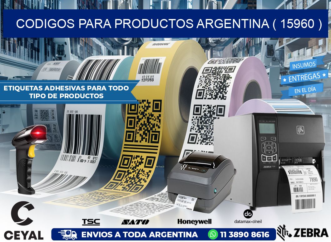 CODIGOS PARA PRODUCTOS ARGENTINA ( 15960 )
