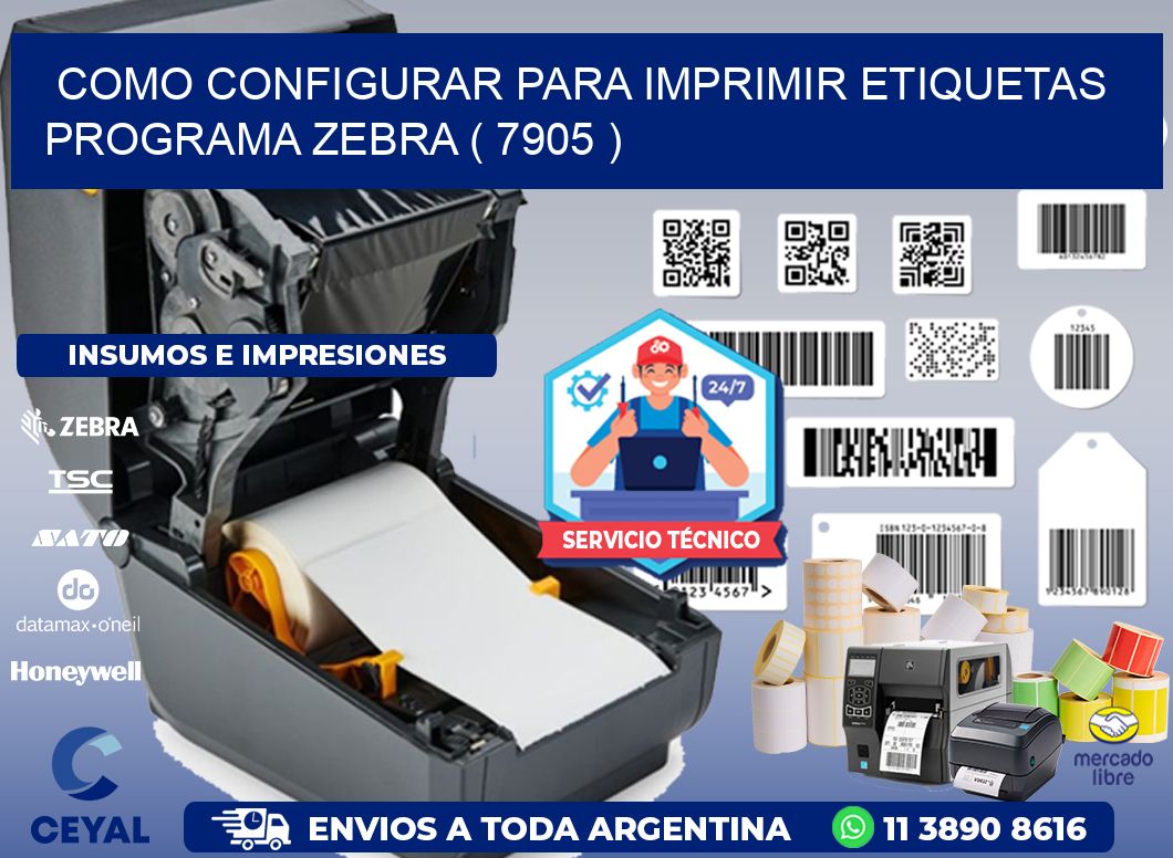 COMO CONFIGURAR PARA IMPRIMIR ETIQUETAS PROGRAMA ZEBRA ( 7905 )