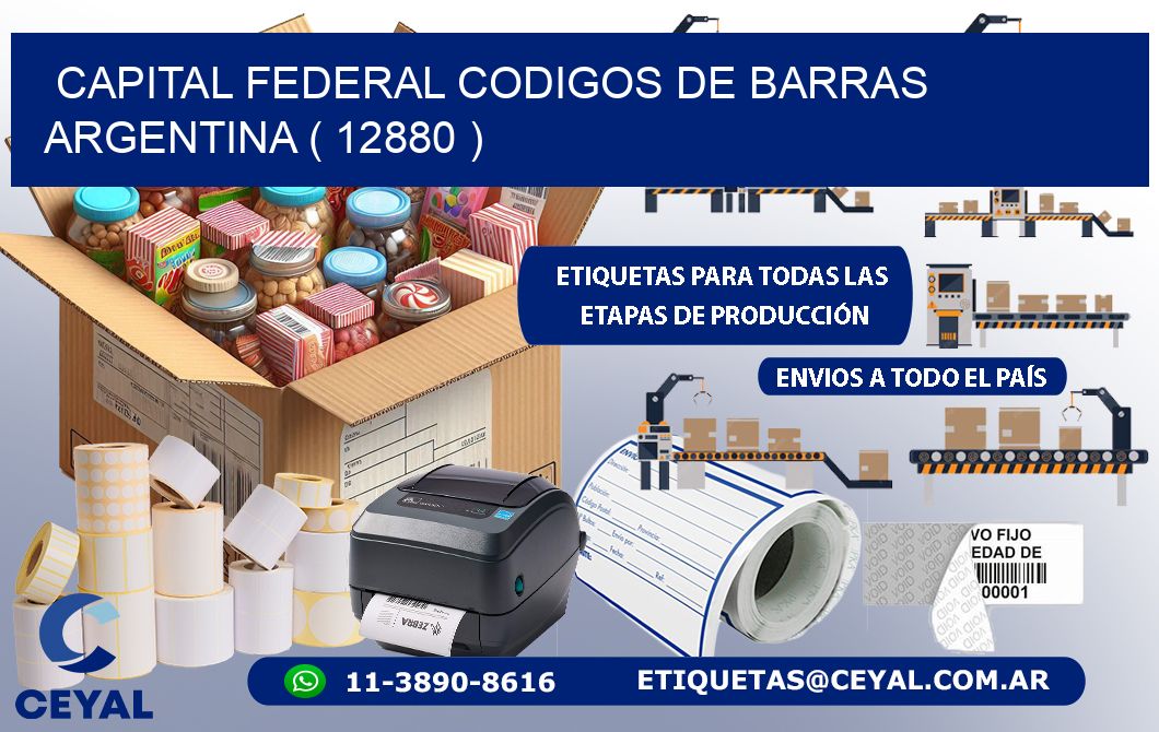 Capital federal codigos de barras argentina ( 12880 )