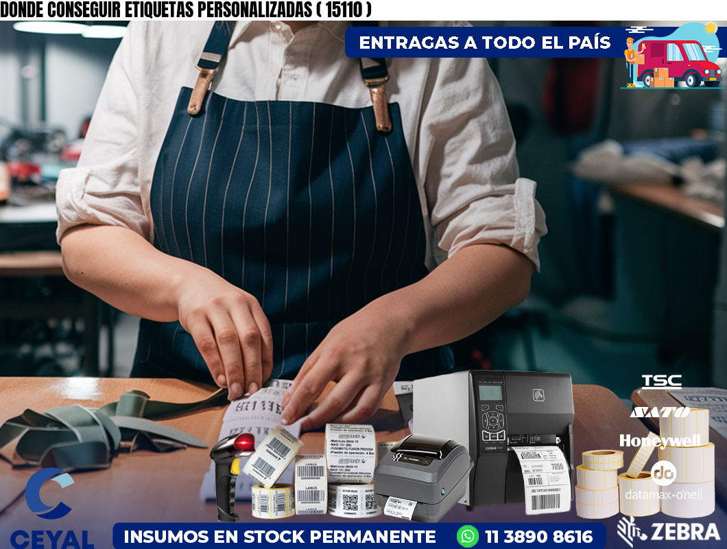 DONDE CONSEGUIR ETIQUETAS PERSONALIZADAS ( 15110 )
