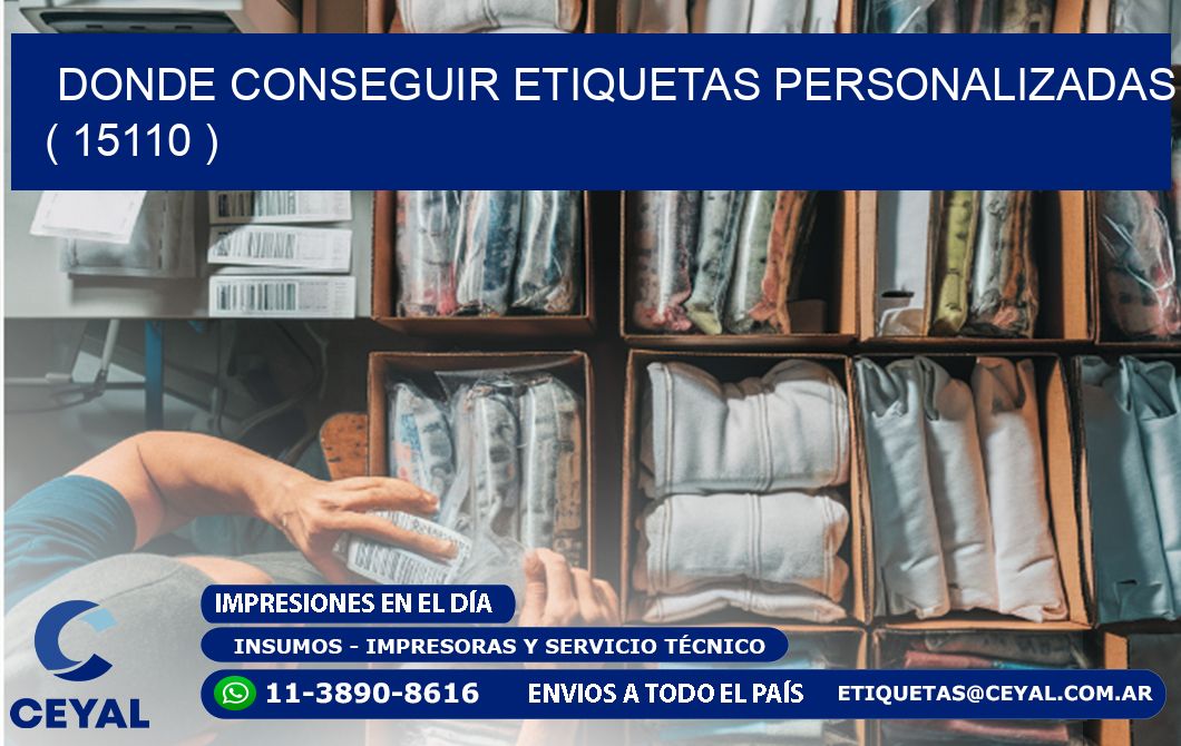 DONDE CONSEGUIR ETIQUETAS PERSONALIZADAS ( 15110 )