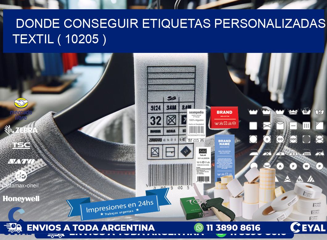 DONDE CONSEGUIR ETIQUETAS PERSONALIZADAS TEXTIL ( 10205 )