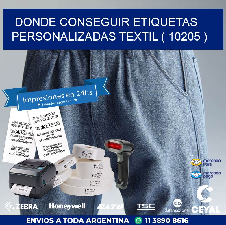 DONDE CONSEGUIR ETIQUETAS PERSONALIZADAS TEXTIL ( 10205 )