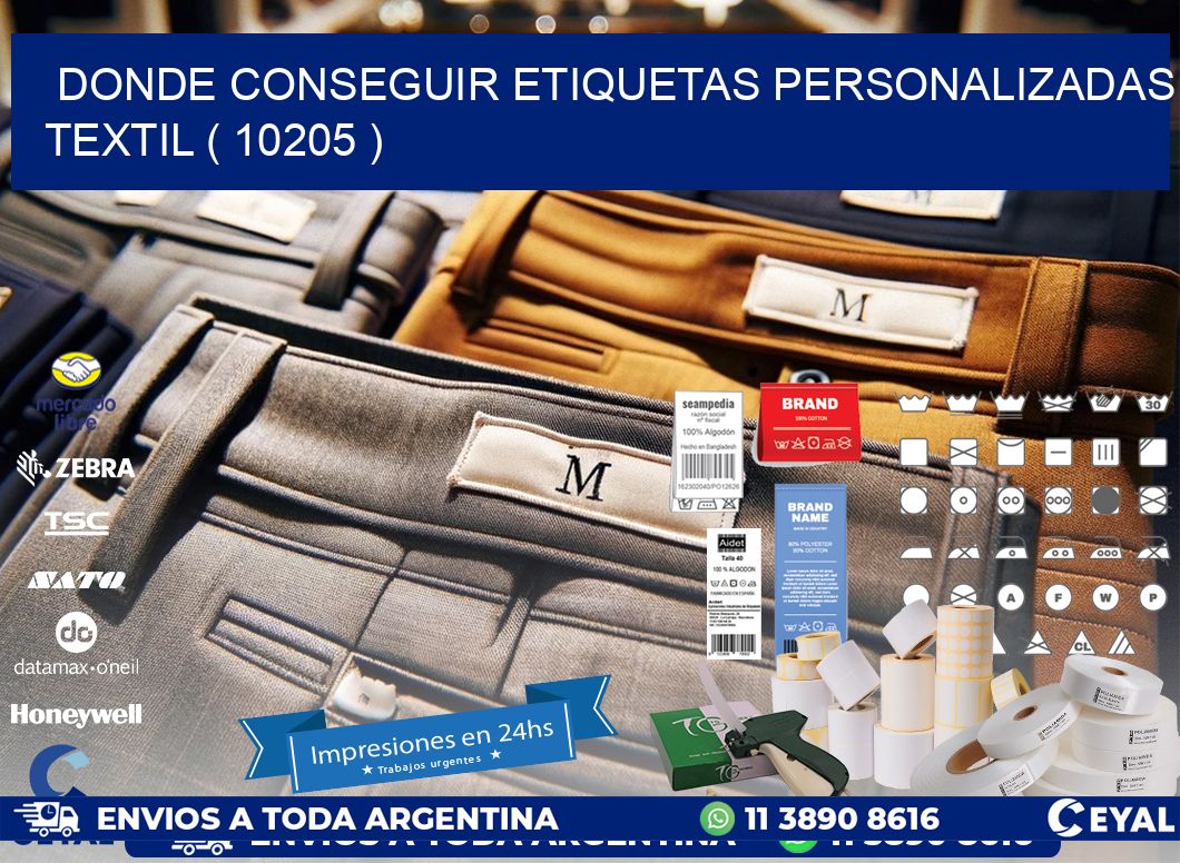 DONDE CONSEGUIR ETIQUETAS PERSONALIZADAS TEXTIL ( 10205 )