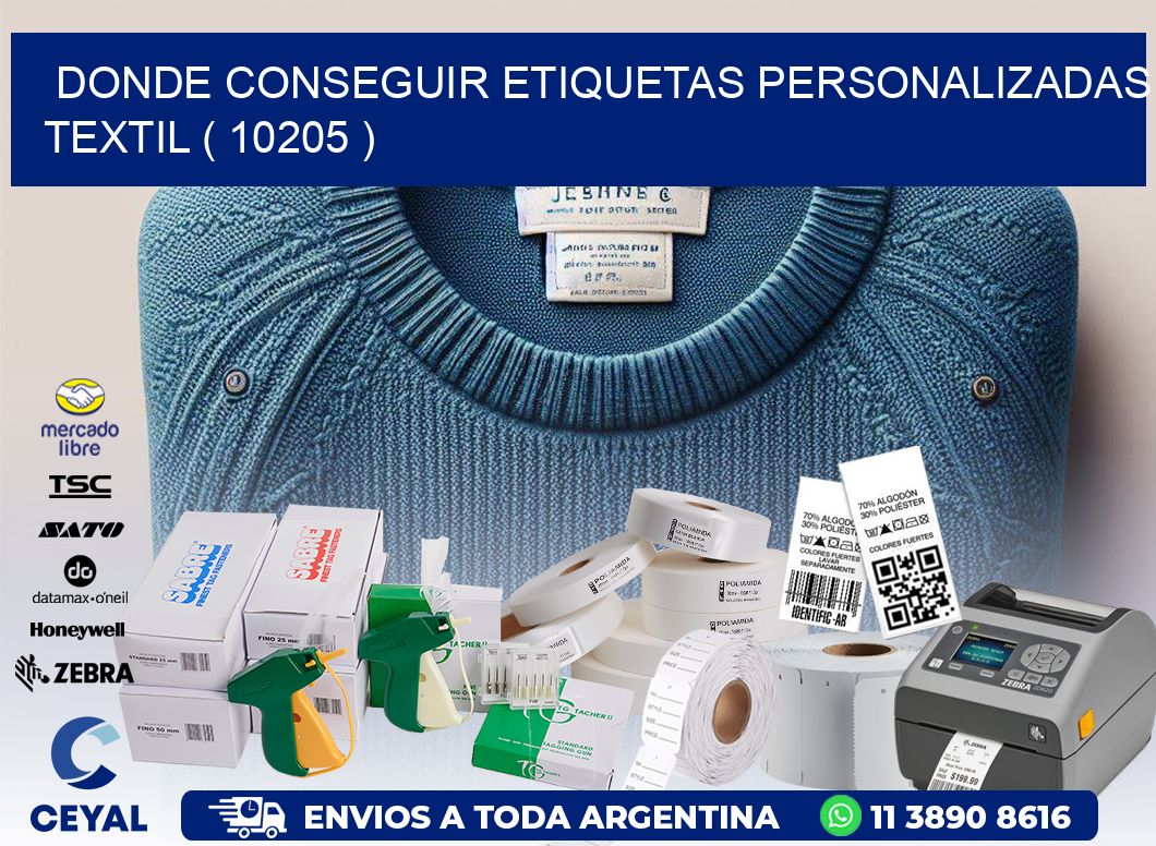 DONDE CONSEGUIR ETIQUETAS PERSONALIZADAS TEXTIL ( 10205 )