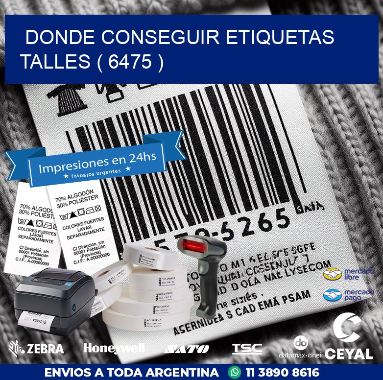 DONDE CONSEGUIR ETIQUETAS TALLES ( 6475 )