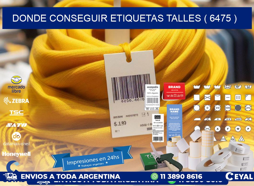 DONDE CONSEGUIR ETIQUETAS TALLES ( 6475 )