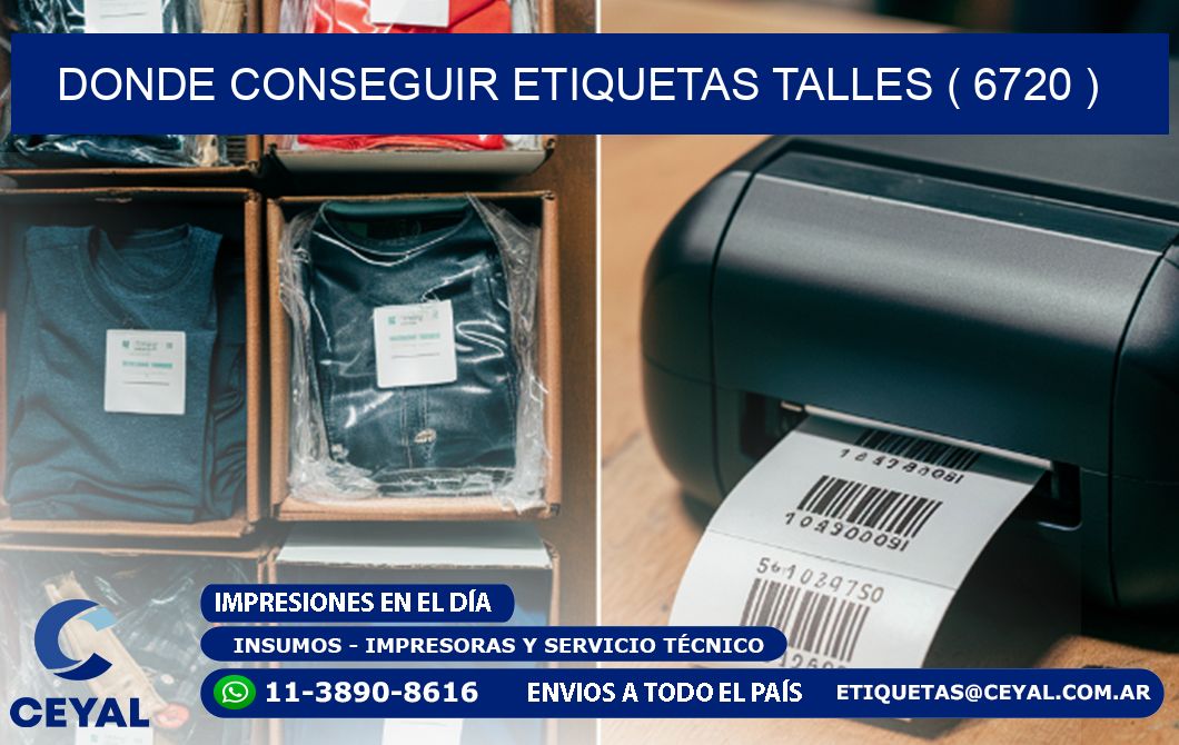 DONDE CONSEGUIR ETIQUETAS TALLES ( 6720 )