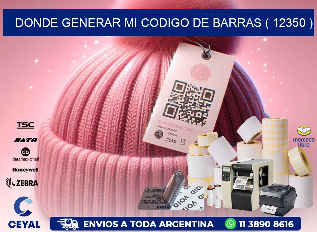DONDE GENERAR MI CODIGO DE BARRAS ( 12350 )