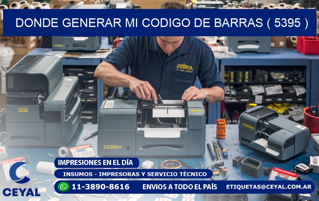 DONDE GENERAR MI CODIGO DE BARRAS ( 5395 )