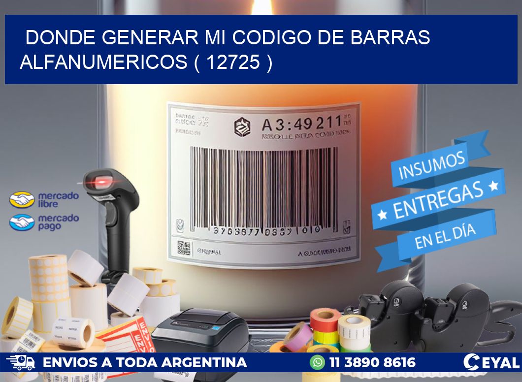 DONDE GENERAR MI CODIGO DE BARRAS ALFANUMERICOS ( 12725 )