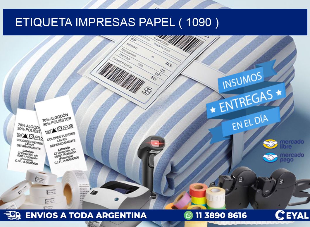 ETIQUETA IMPRESAS PAPEL ( 1090 )