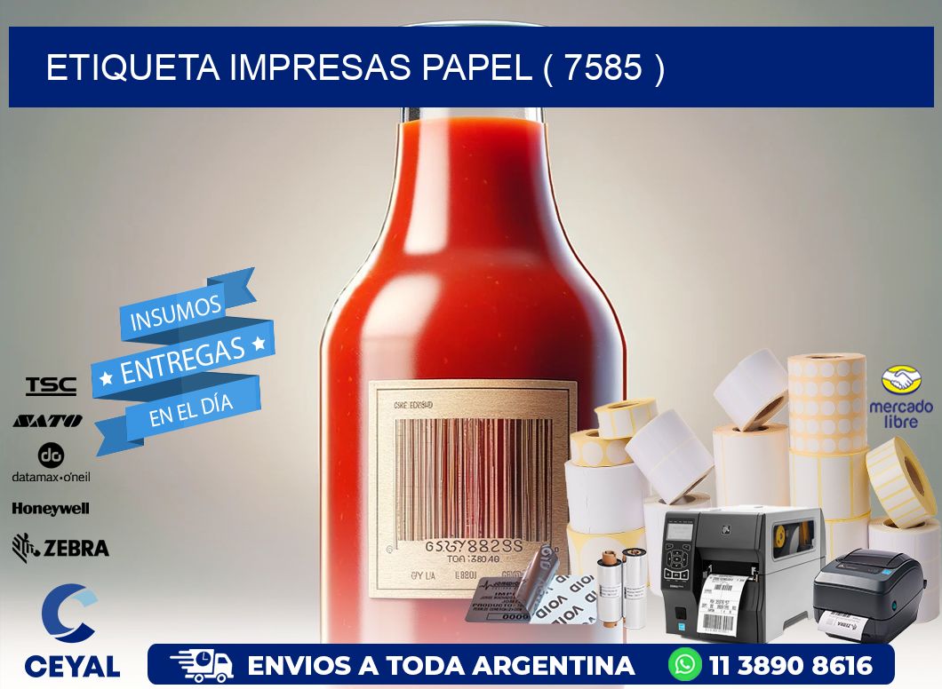 ETIQUETA IMPRESAS PAPEL ( 7585 )