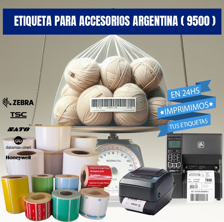 ETIQUETA PARA ACCESORIOS ARGENTINA ( 9500 )