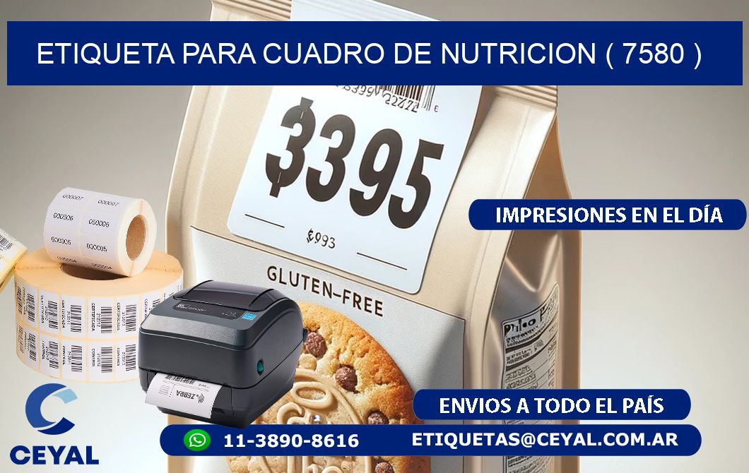 ETIQUETA PARA CUADRO DE NUTRICION ( 7580 )