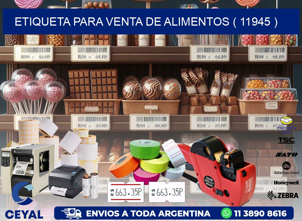ETIQUETA PARA VENTA DE ALIMENTOS ( 11945 )