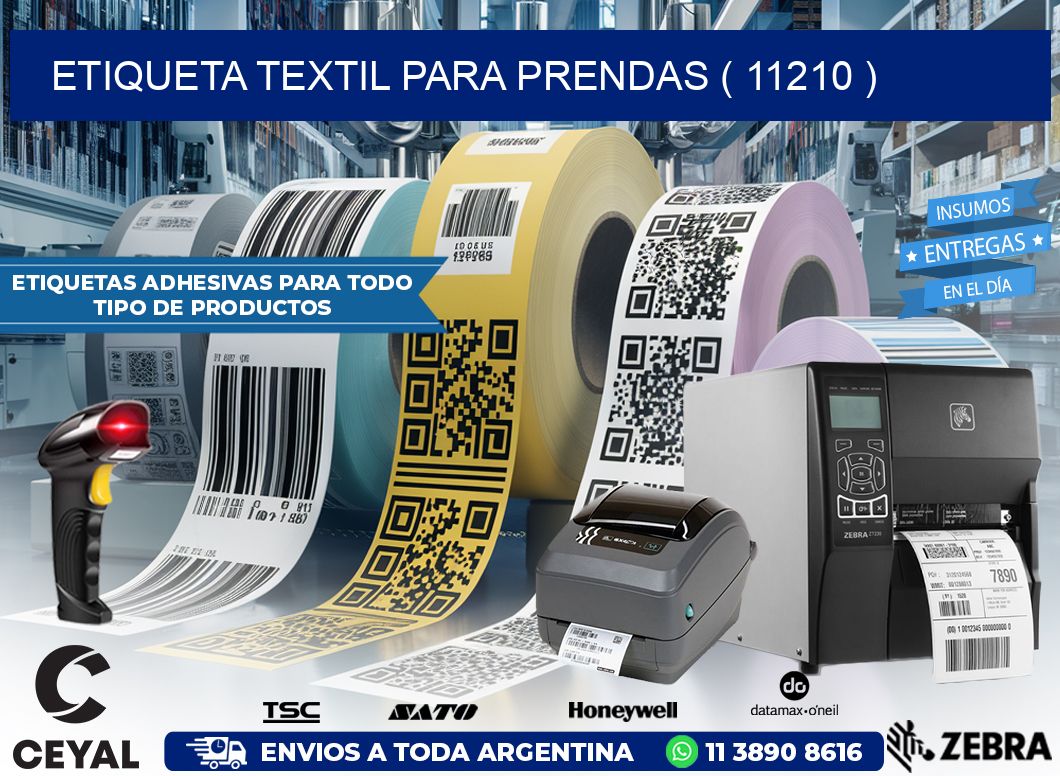 ETIQUETA TEXTIL PARA PRENDAS ( 11210 )