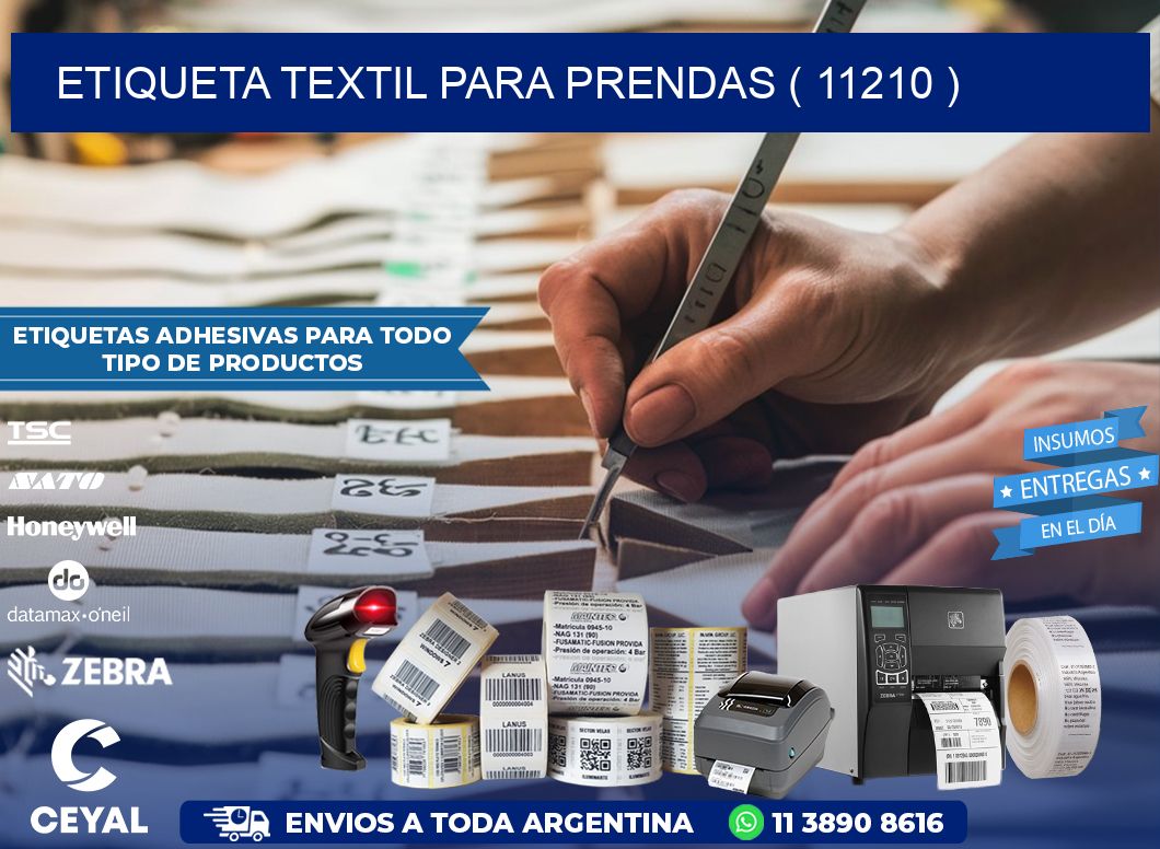 ETIQUETA TEXTIL PARA PRENDAS ( 11210 )