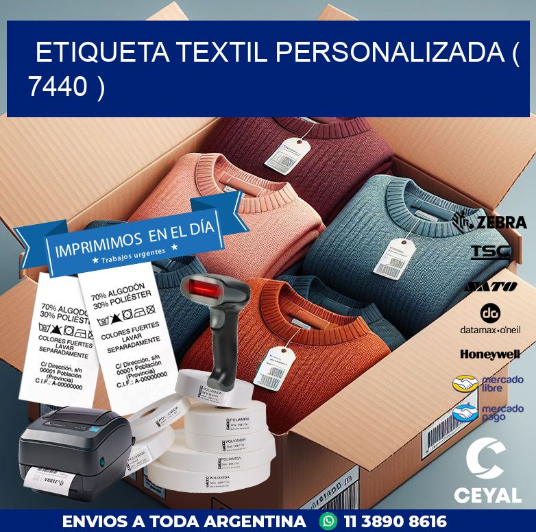 ETIQUETA TEXTIL PERSONALIZADA ( 7440 )