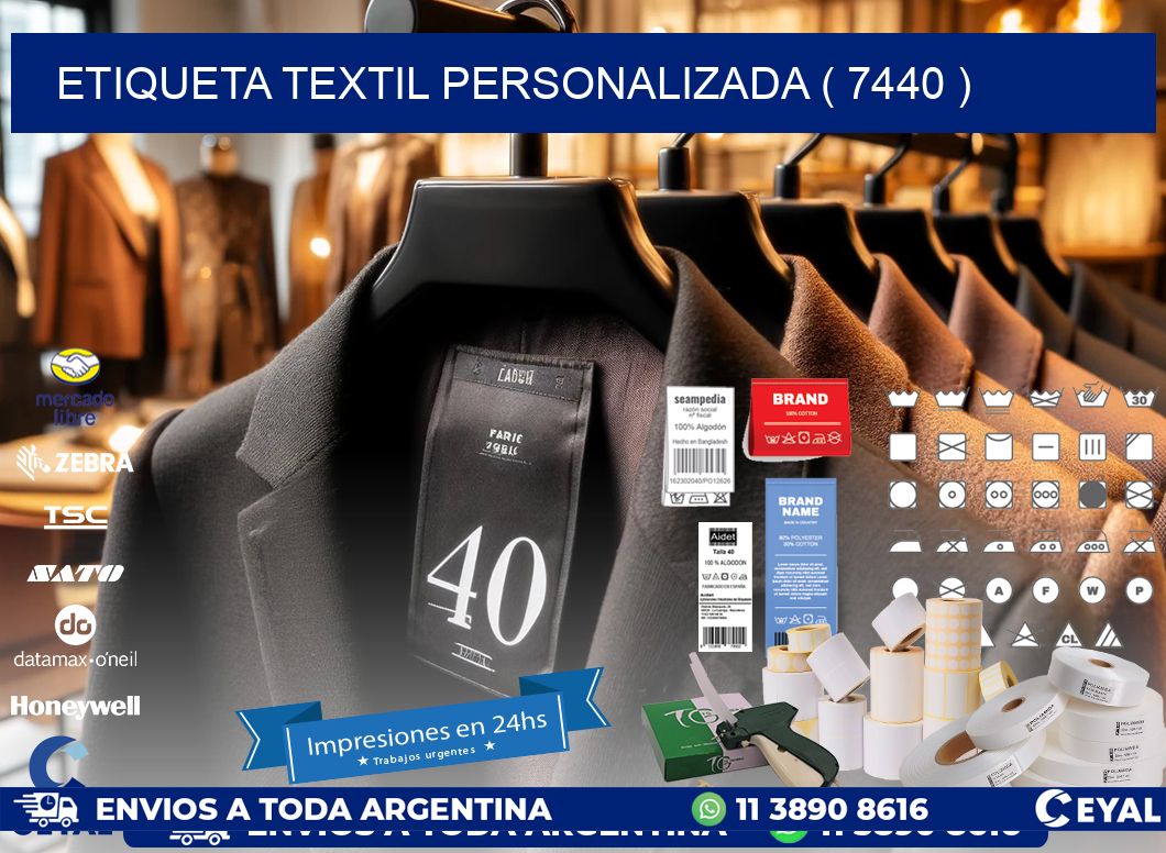 ETIQUETA TEXTIL PERSONALIZADA ( 7440 )