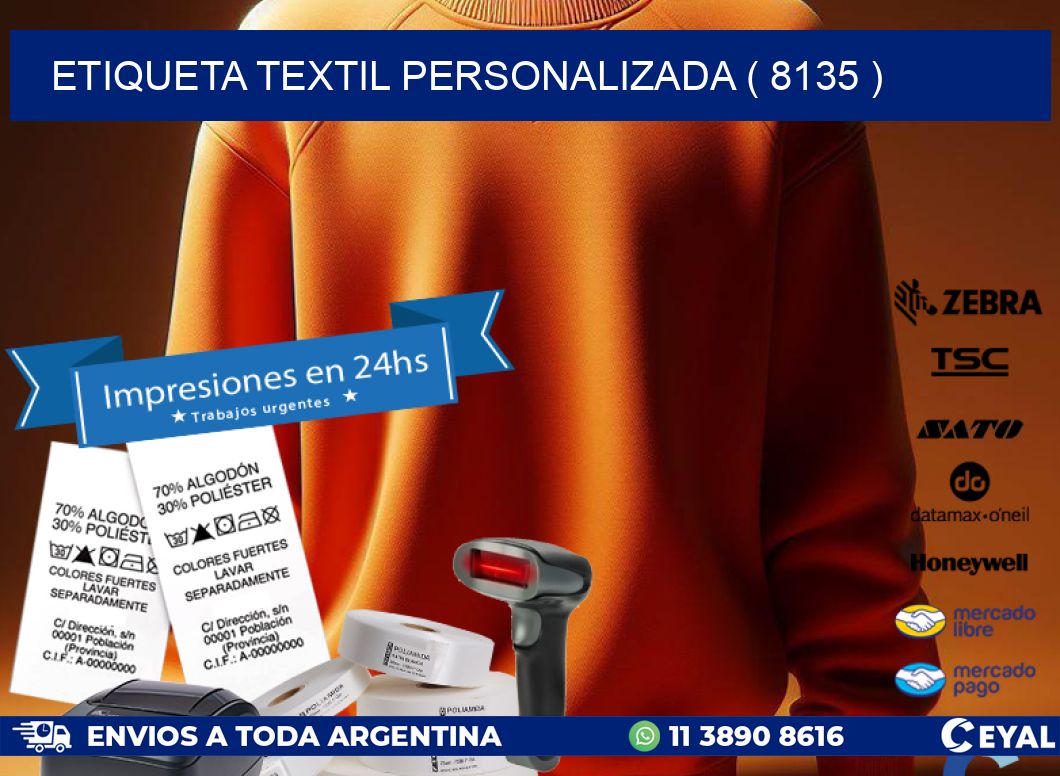 ETIQUETA TEXTIL PERSONALIZADA ( 8135 )