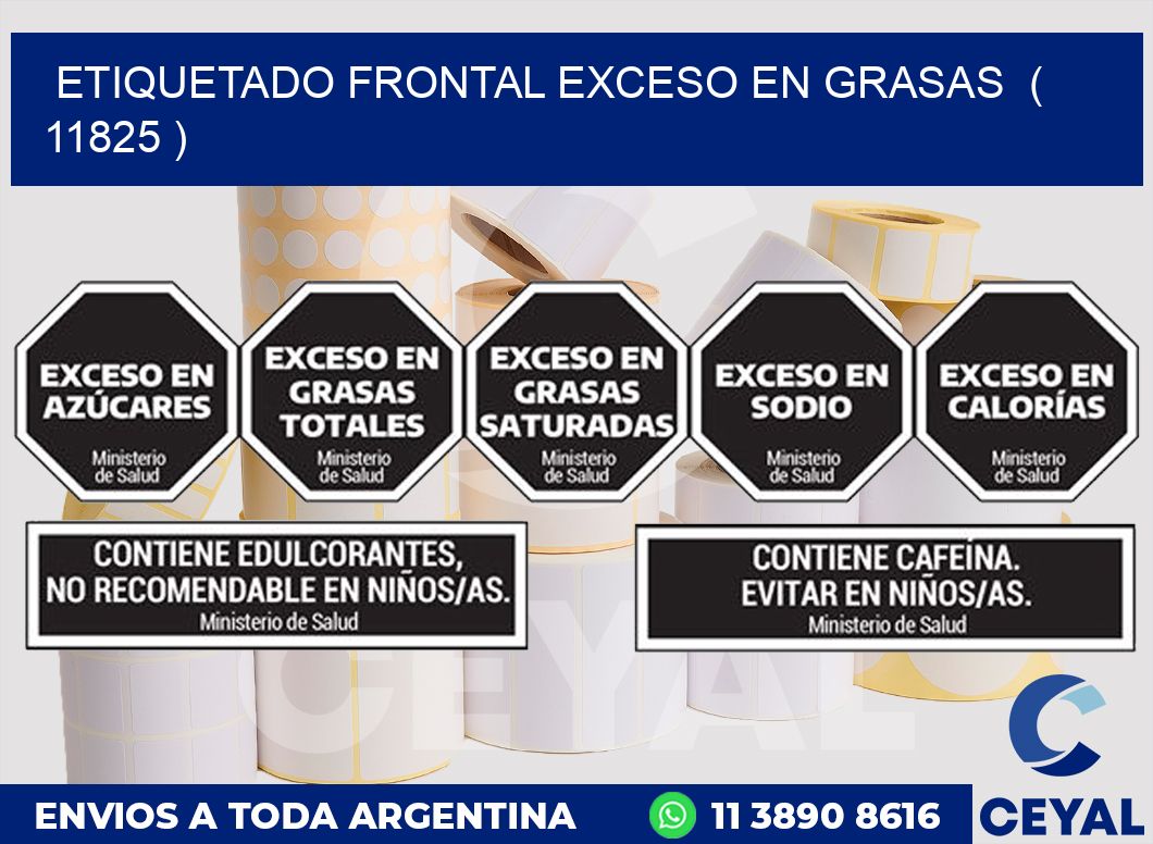 ETIQUETADO FRONTAL EXCESO EN GRASAS  ( 11825 )