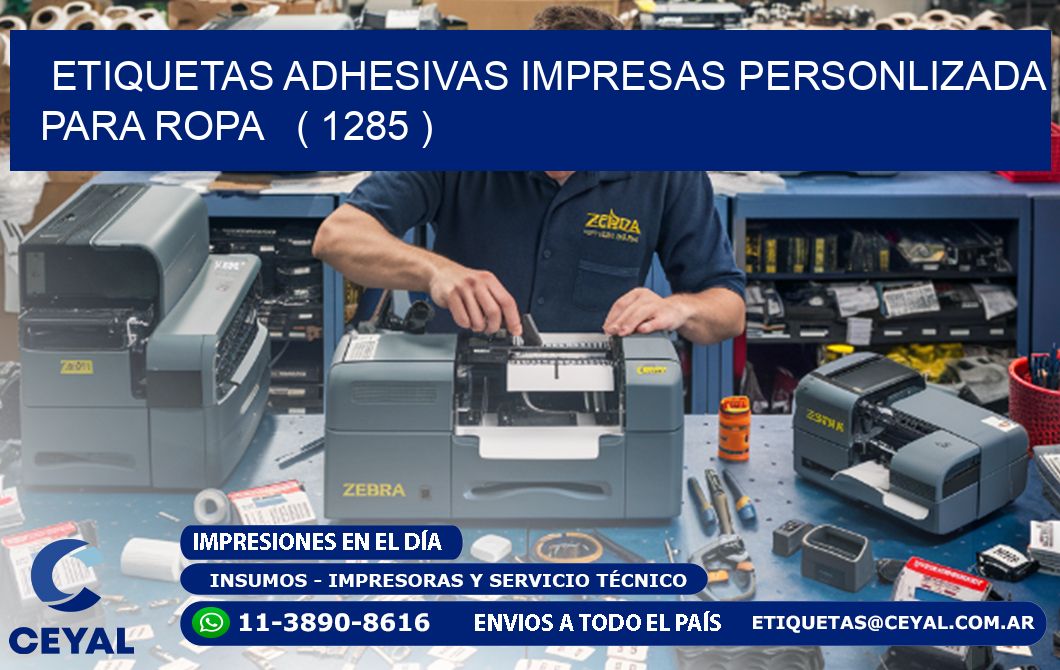 ETIQUETAS ADHESIVAS IMPRESAS PERSONLIZADA PARA ROPA   ( 1285 )