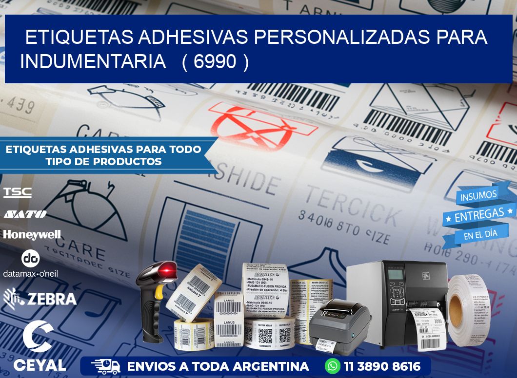 ETIQUETAS ADHESIVAS PERSONALIZADAS PARA INDUMENTARIA   ( 6990 )