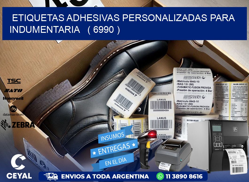 ETIQUETAS ADHESIVAS PERSONALIZADAS PARA INDUMENTARIA   ( 6990 )