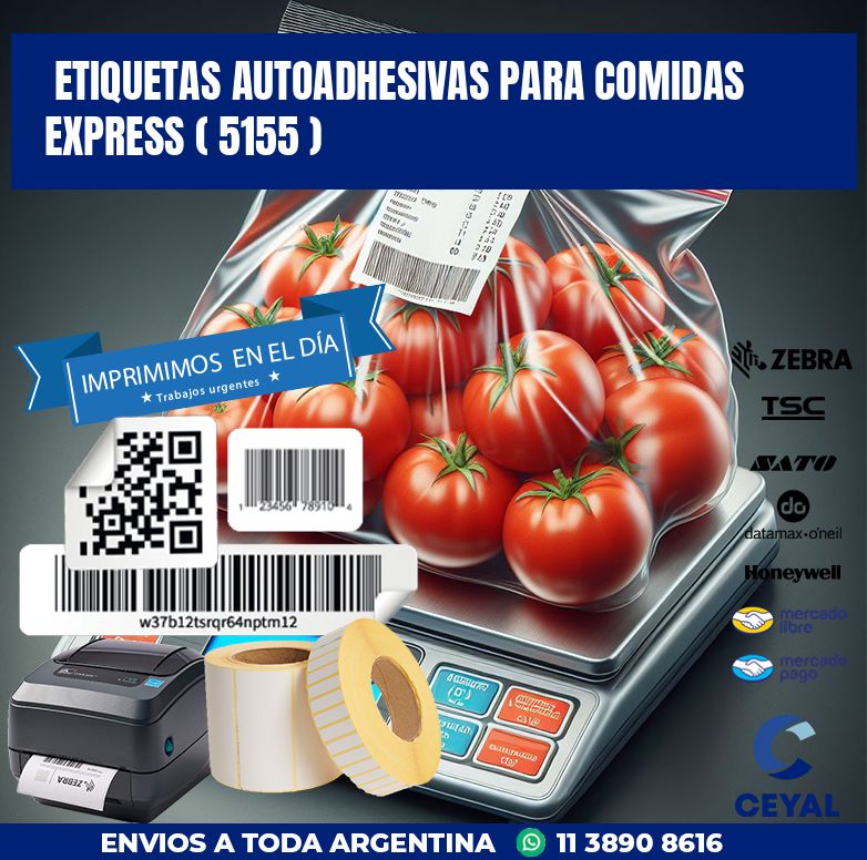 ETIQUETAS AUTOADHESIVAS PARA COMIDAS EXPRESS ( 5155 )