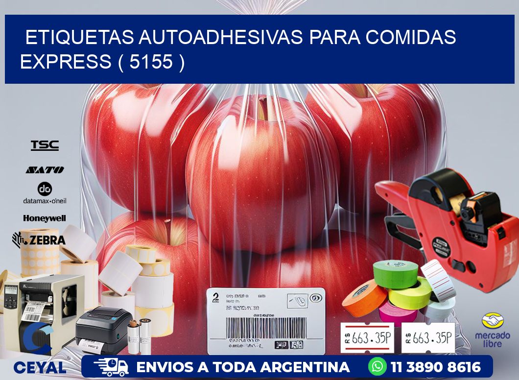 ETIQUETAS AUTOADHESIVAS PARA COMIDAS EXPRESS ( 5155 )